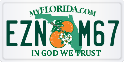 FL license plate EZNM67