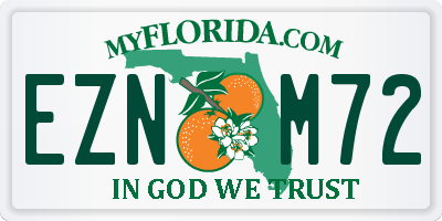 FL license plate EZNM72