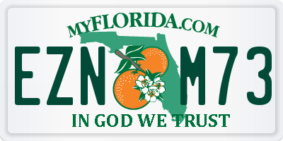 FL license plate EZNM73