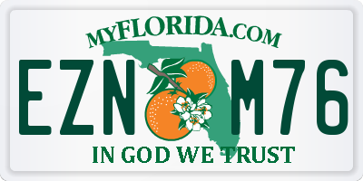 FL license plate EZNM76