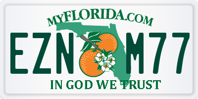 FL license plate EZNM77