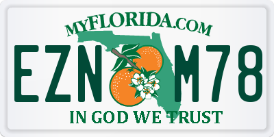 FL license plate EZNM78