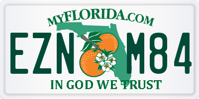 FL license plate EZNM84