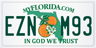 FL license plate EZNM93