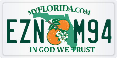 FL license plate EZNM94