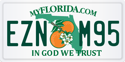 FL license plate EZNM95