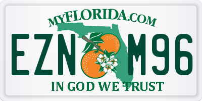 FL license plate EZNM96