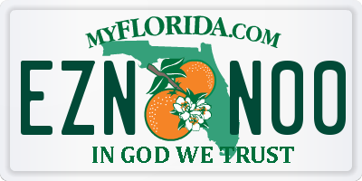 FL license plate EZNN00