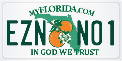 FL license plate EZNN01