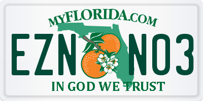 FL license plate EZNN03