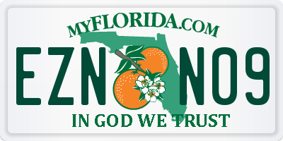 FL license plate EZNN09