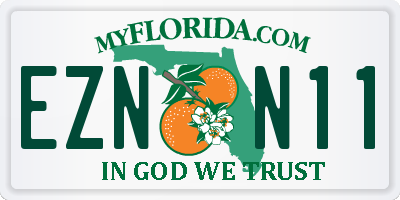 FL license plate EZNN11