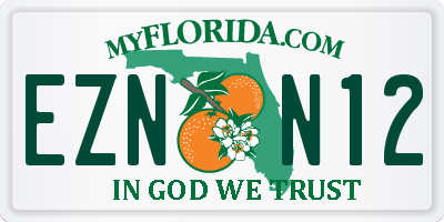 FL license plate EZNN12