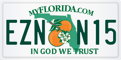 FL license plate EZNN15