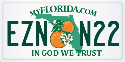 FL license plate EZNN22