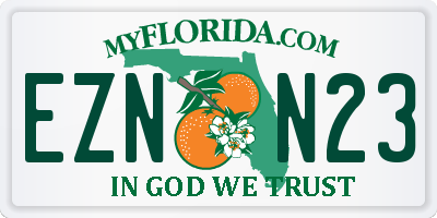 FL license plate EZNN23