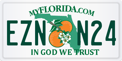 FL license plate EZNN24