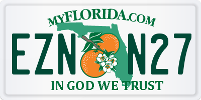 FL license plate EZNN27