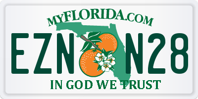 FL license plate EZNN28