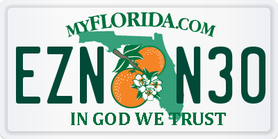 FL license plate EZNN30