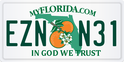 FL license plate EZNN31