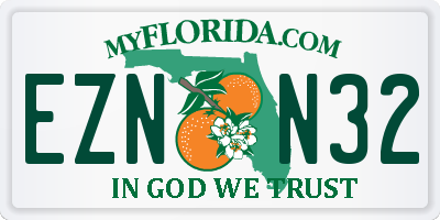 FL license plate EZNN32