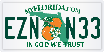 FL license plate EZNN33