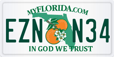 FL license plate EZNN34