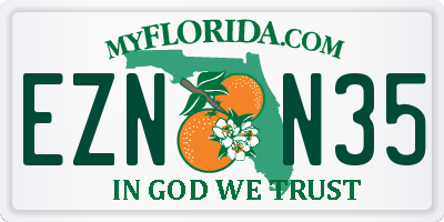 FL license plate EZNN35