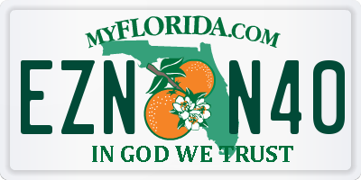 FL license plate EZNN40