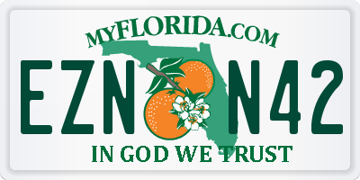 FL license plate EZNN42