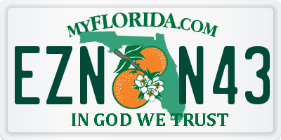 FL license plate EZNN43