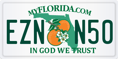 FL license plate EZNN50