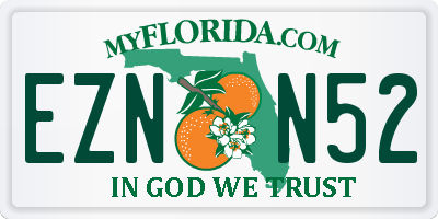 FL license plate EZNN52