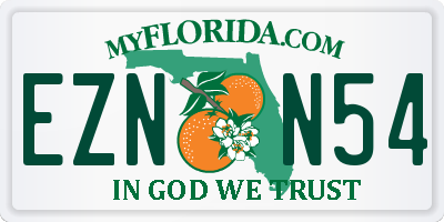 FL license plate EZNN54