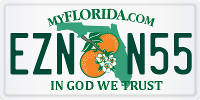 FL license plate EZNN55