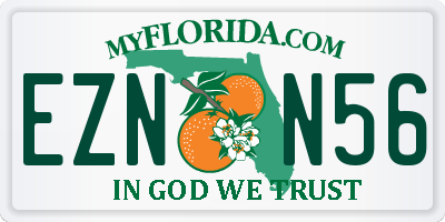 FL license plate EZNN56