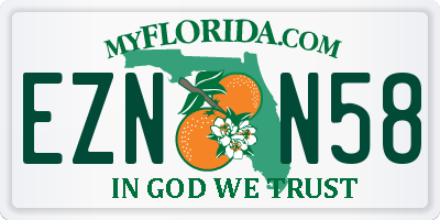 FL license plate EZNN58