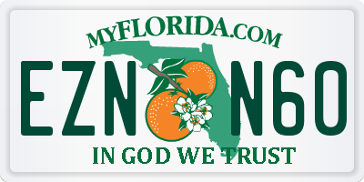 FL license plate EZNN60