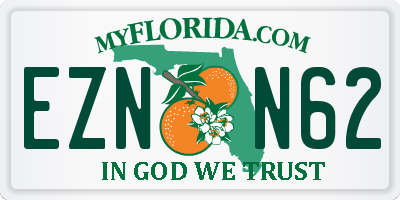 FL license plate EZNN62