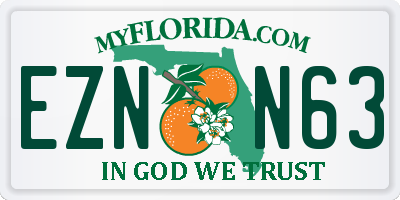 FL license plate EZNN63