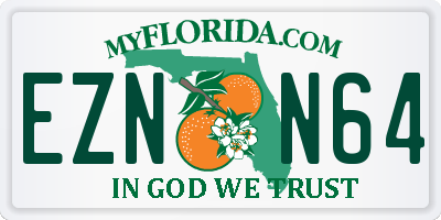 FL license plate EZNN64