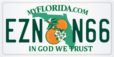 FL license plate EZNN66