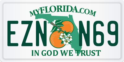 FL license plate EZNN69