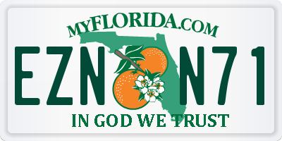 FL license plate EZNN71