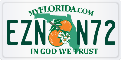 FL license plate EZNN72