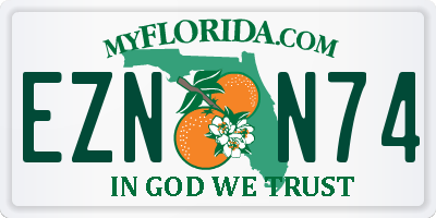 FL license plate EZNN74