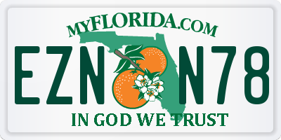 FL license plate EZNN78