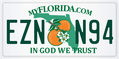 FL license plate EZNN94