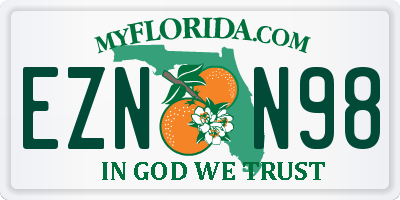 FL license plate EZNN98